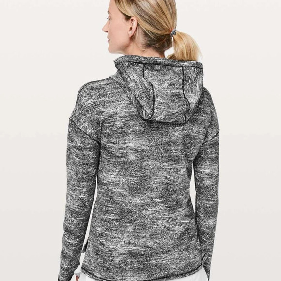 Lululemon Forever Endeavour Long Sleeve in Rush Jacquard Black White Size 6 - Picture 3 of 9